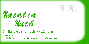 natalia muth business card